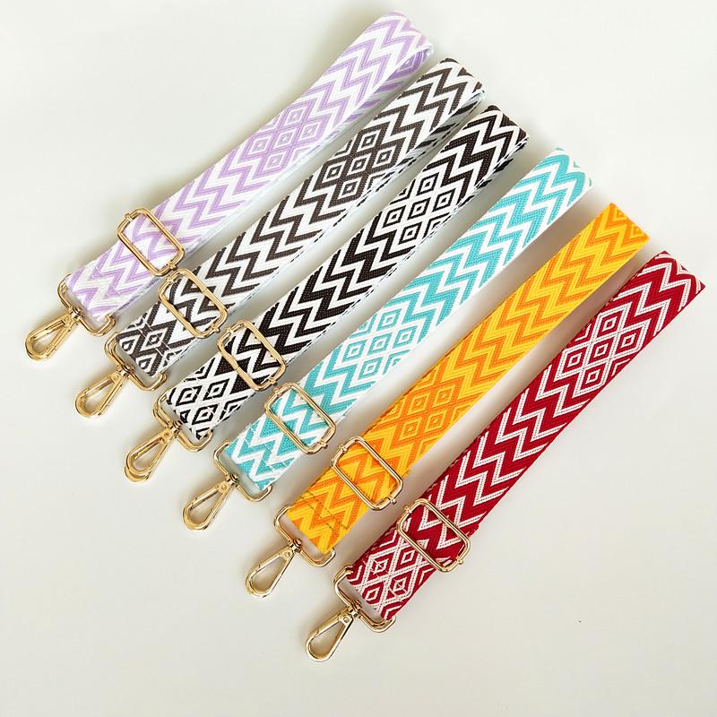 Bunter Damen-Taschen-Ersatzriemen - Bestickt, Breit, Dekompressionsfähig, Einzelne Schulter, Umhängetasche, Rucksack, Lanyard-Stil.