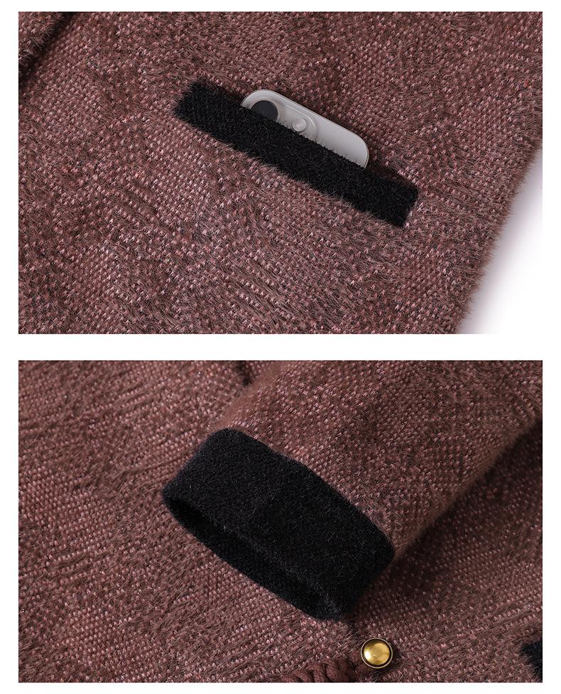 Autumn Woolen Lapel Coat for Middle-aged and Elderly Women: Age-Reducing, Stylish, Noble Temperament