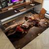 1PC cow, floral Non-Slip Floor Carpet Compatible for Office&Living Room&Bedroom&Dining room - Flat-Weave Machine-O362