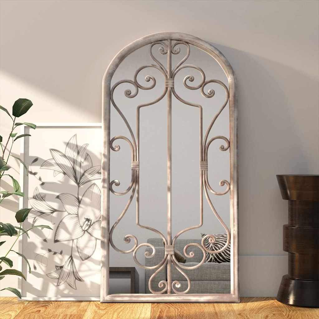vidaXL Spiegel Sandfarben 70x30 cm Eisen für den Innenbereich creme