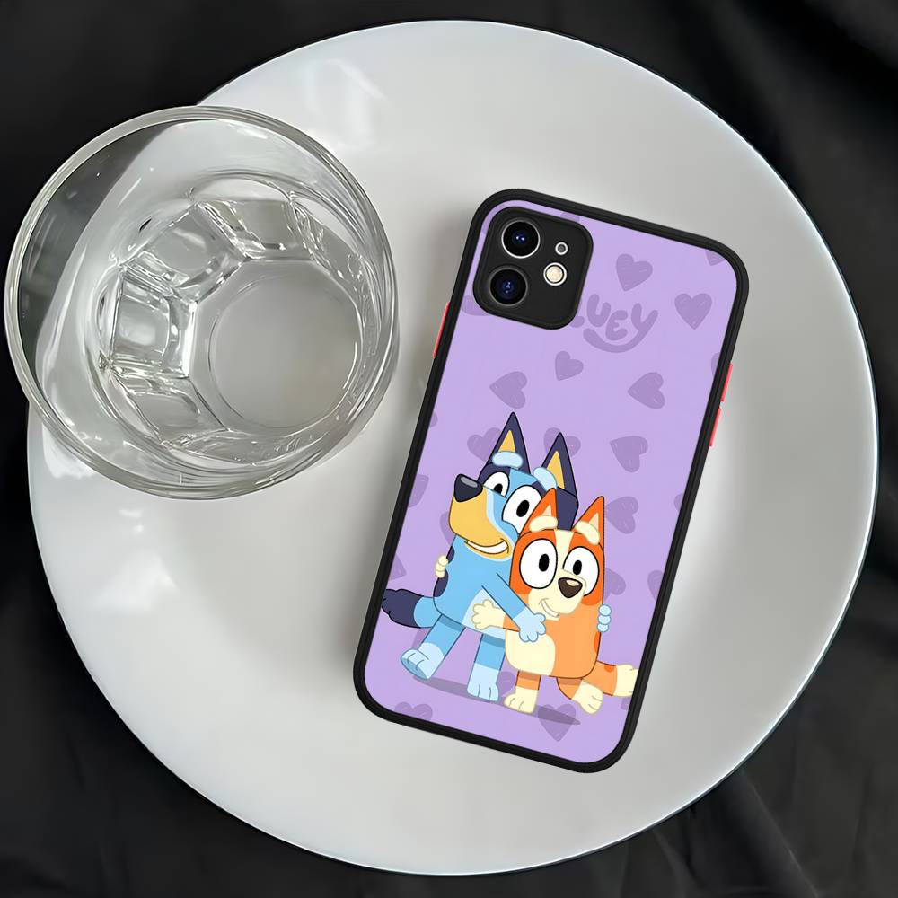 

B-Blueys Phone Cases For IPhone 16 15 14 Plus 13 12 11 Pro Max Matte Oft Bumper Phone Cover iphone 11
