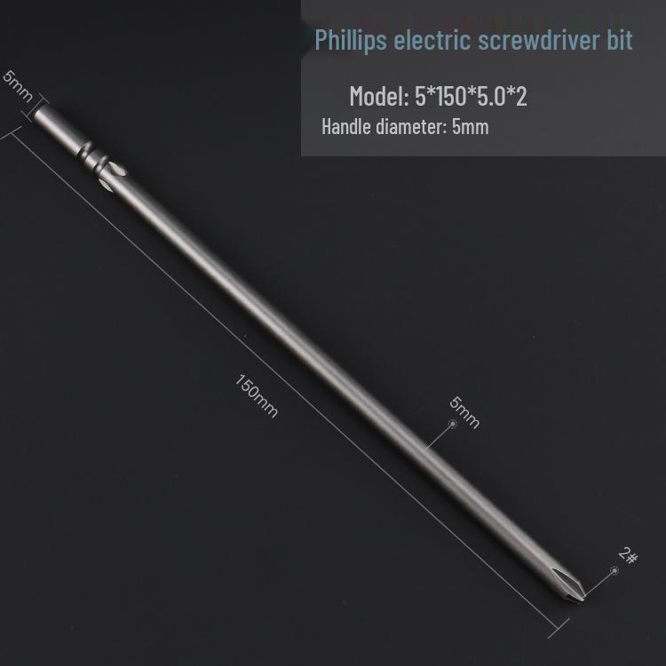 Hardened 5mm Magnetic S2 Steel Phillips Electric Screwdriver Bit Set