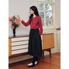 JUZI ANNACO Shimmering Elastic Waist A-line Skirt