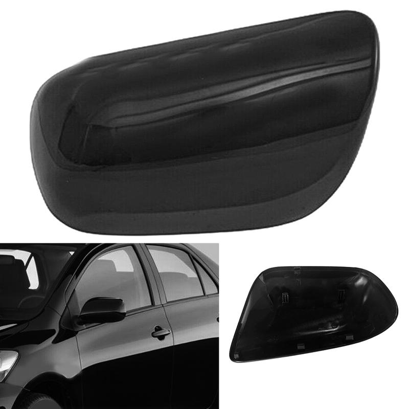 For Toyota For Yaris 2007-2011 Black Wing Door Mirror Cover Cap Rearview Mirrors Accessories Wing Mirror Cap