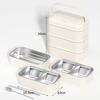 304 Stainless Steel Leakproof Bento Box: Double Layer, Microwave Safe, Heat Preservation, Multi-Compartment Lunch Box