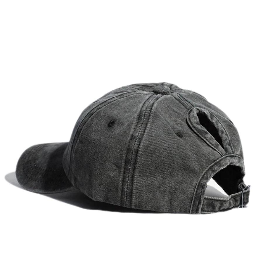 Spring Summer Baseball Cap Washed Retro For Women Ponytail Curved Brim Sun Hat Street Sport Hip Hop Cap Visor Mother's Day Gift