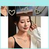 Elegant Heart Shaped Titanium Steel Necklace For Women With Two Tone Design