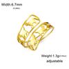Walking Cat Rings Women Stainless Steel Gold Open Adjustable Ring Cute Animal Jewelry Valentine Gift