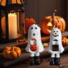 Halloweenská figurka ducha Roztomilá malá bílá soška ducha Stolní ozdoby ducha Pryskyřičné řemesla pro vnitřní venkovní verandu Domácí stolní dekorace