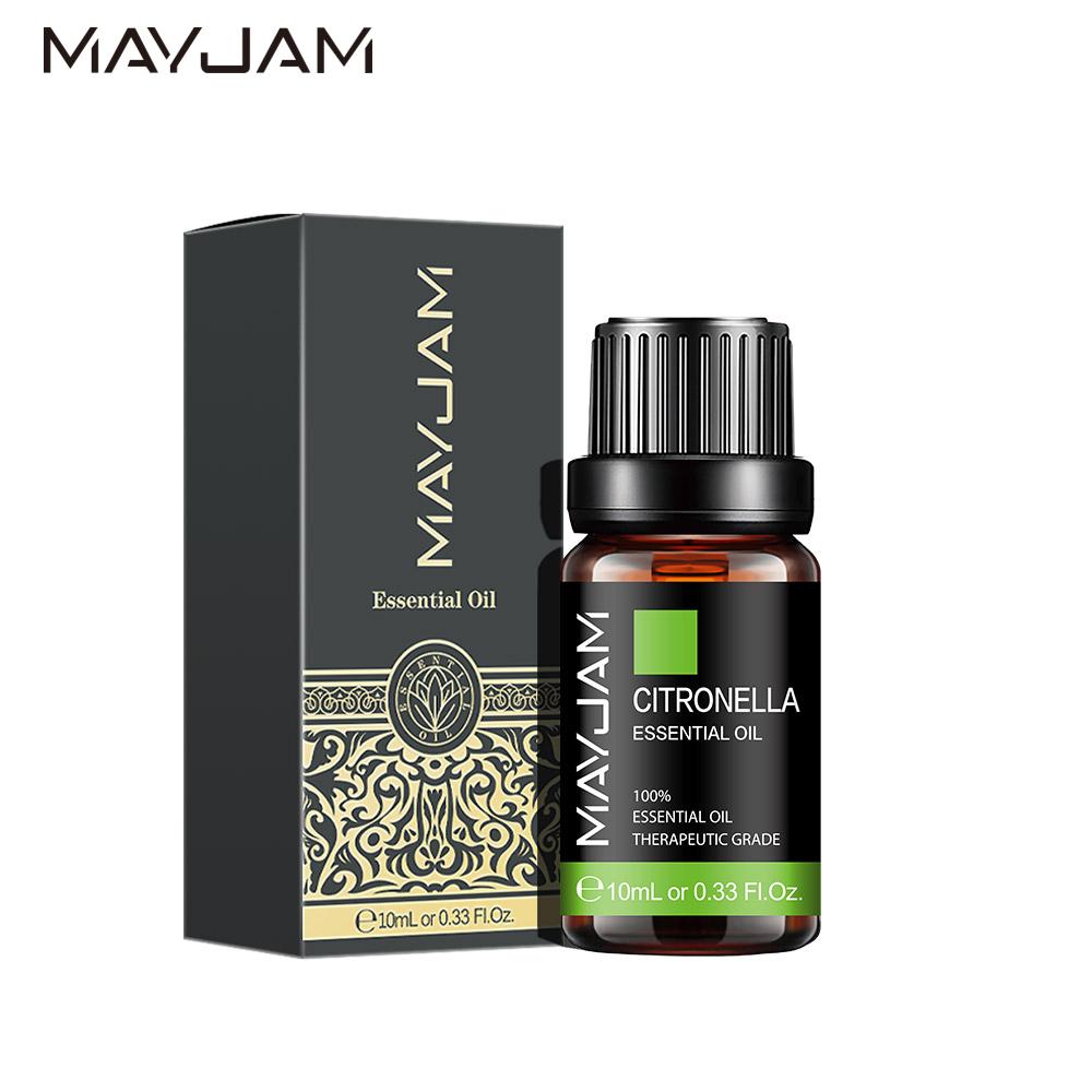 MAYJAM 10ml/30ml/100ml Citronella Pure Essential Oil Natural Aromatherapy Spa Body Massage Skin Care Purify the Air Bactericide