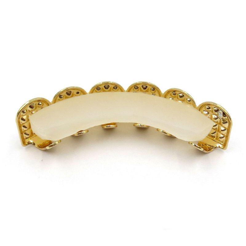 New Fshion Hip Hop Gold Silver Colour Iced Out CZ Teeth Grillz Top Bottom Men Women Jewelry Party Gifts