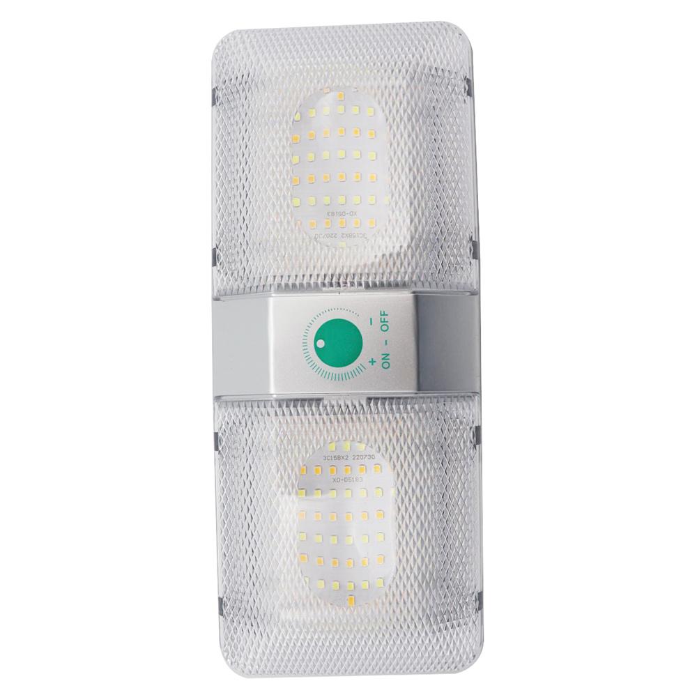 12V Interior 180 LED Ceiling Light for Boat Camper Trailer Caravan Double Light Infinitely Touch Dimmable