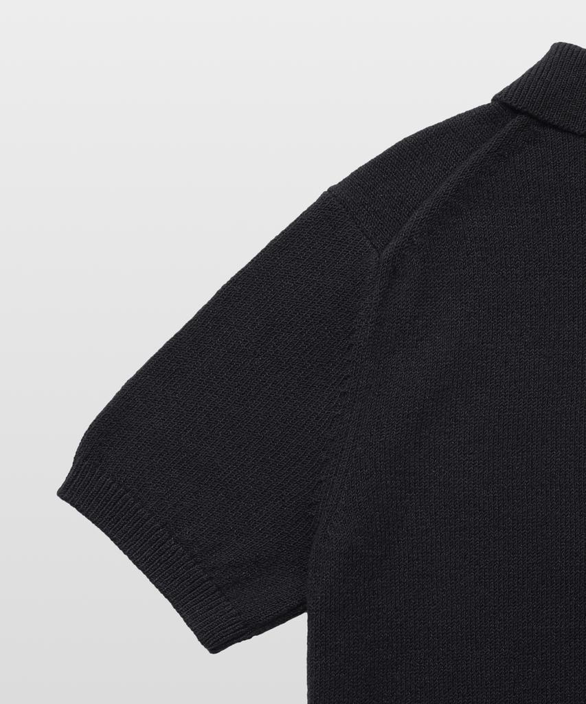 MANNERGRAM Upw Washable Cotton Polo Short Sleeve Knit Black