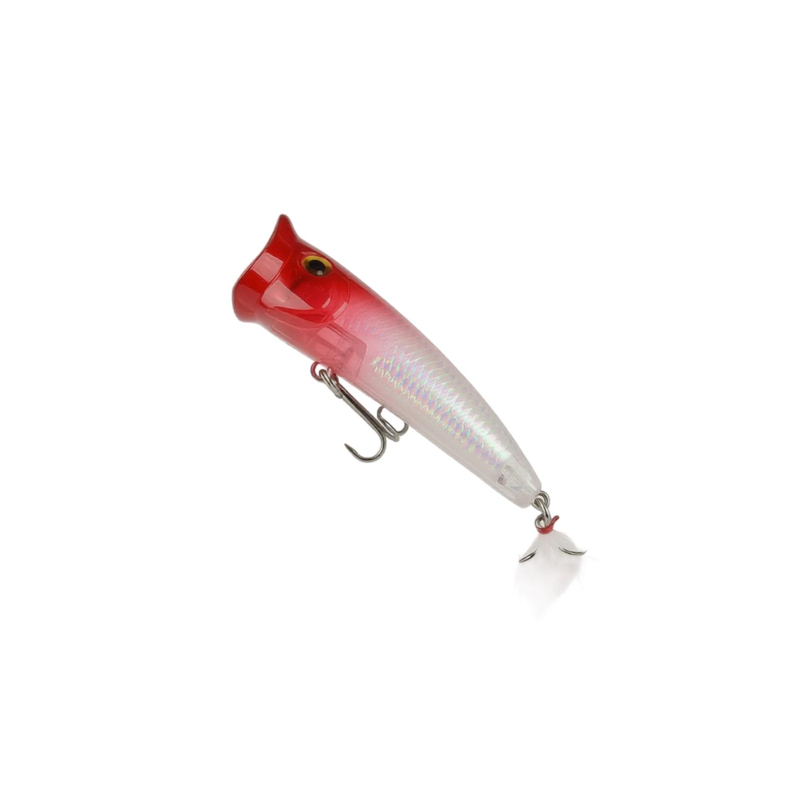 Fishing Lure Floating Topwater Bait with Feather Hook Holographic Imitation Surface Water Wave Crawling Design one size