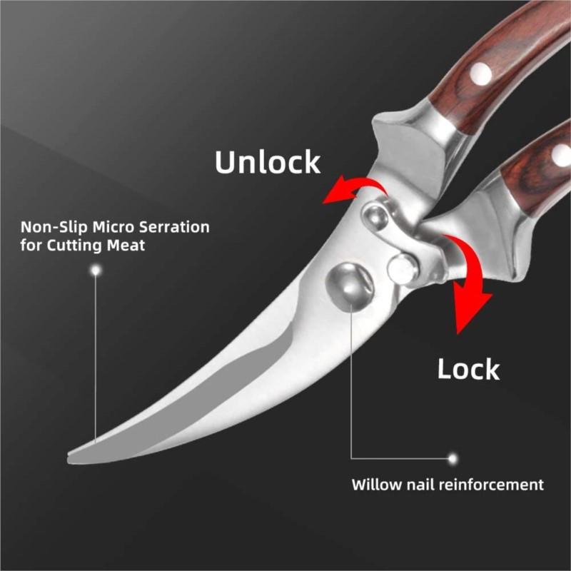 Stainless Steel Chicken Bone Scissors Household Powerful Multifunction Shear Chicken Bone Seafood Kitchen Tool Scissors