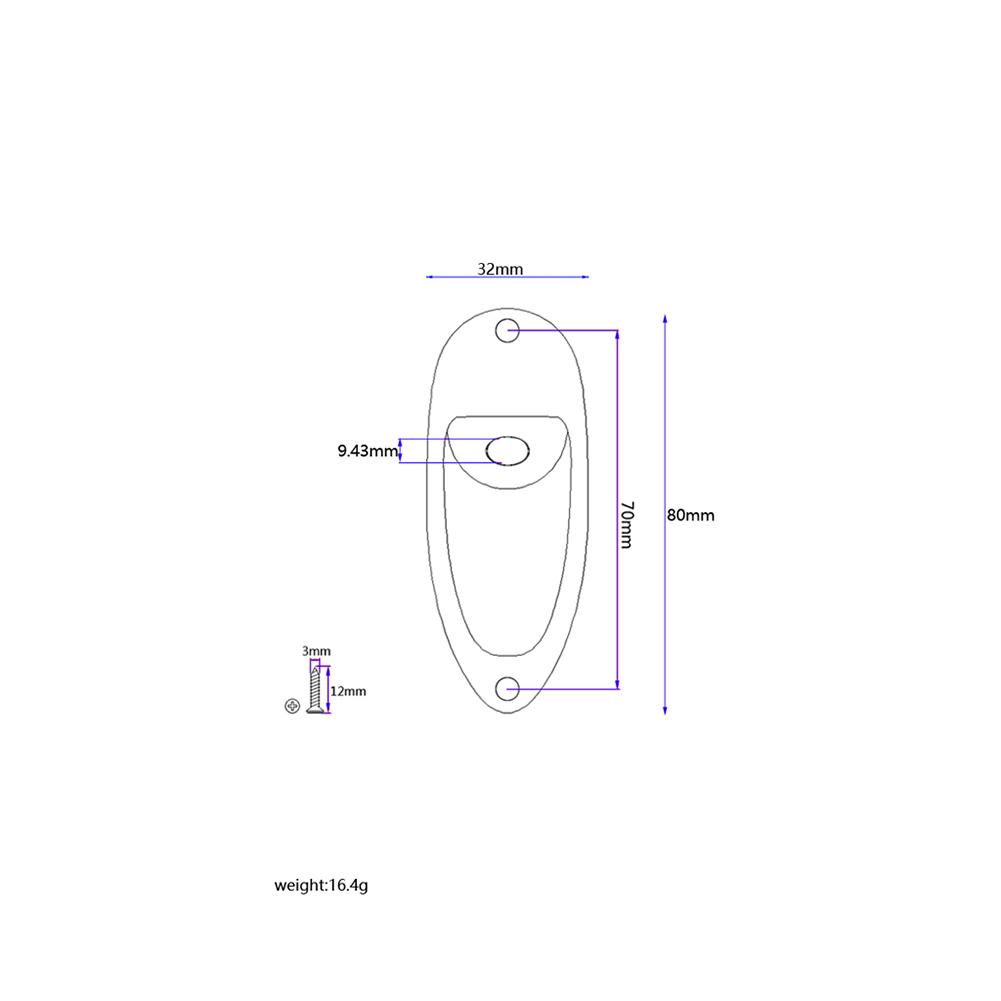 Guitar Jack Plate Replacement Guitar Output Jack Boat Shaped Socket Parts Musical Instrument Accessories