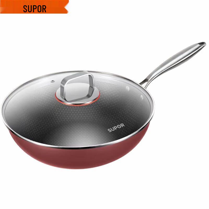Supor 316L Lightweight Stainless Steel Non-stick Wok