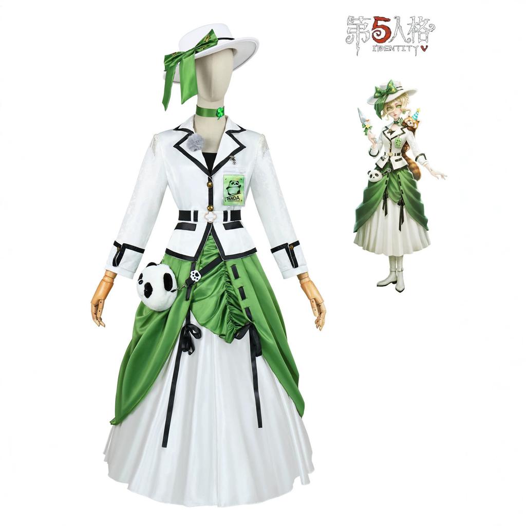 Identity V Madame Red Birthday Panda Skin Cosplay Costume, Full Set Game Roleplay Outfit