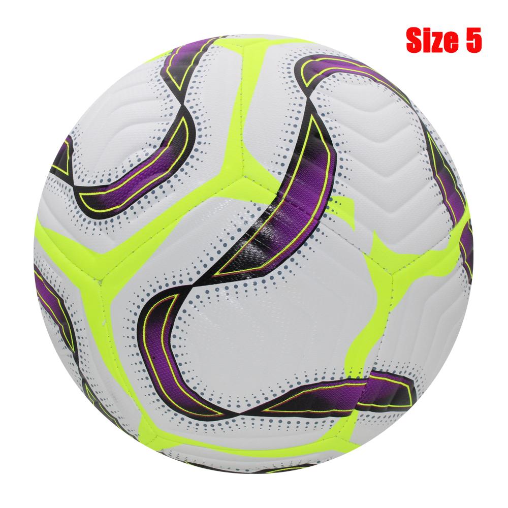 Fotbalové míče Standardní velikost 5 Strojově šitý míč PU materiál Sportovní liga Venkovní zápas Fotbalový tréninkový míč Futbol Voetbal