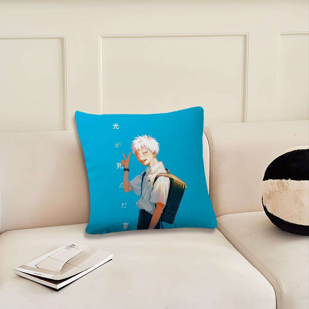 T-The Summer Hikaru Died Anime cushion cover Cushion Room Bedroom Headboard Sofa Living Backrest Nap Time Pillow Case