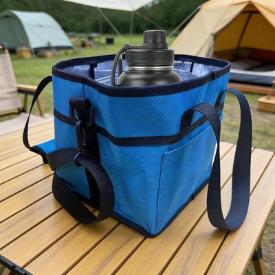 Water Bottle Carrier Bag High Capacity Insulated Pouch Adjustable Shoulder Strap Water Bottle Sleeve for Sports Hiking Travel
