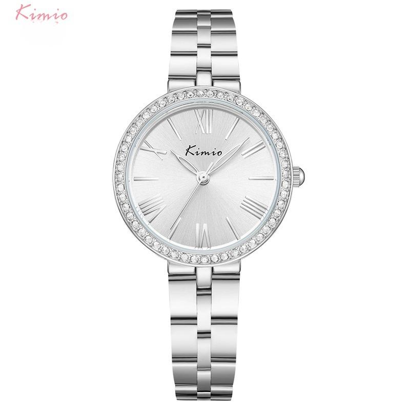 Watch Women's Niche Roman Simple Temperament Steel Bracelet Quartz Rhinestone Watch Women's Model