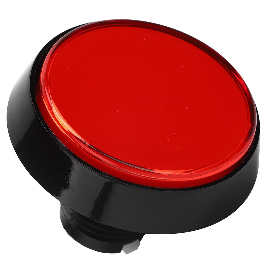 60mm Big Round Flat Button with LED Light 3‑Foot Switch for Crane Machine Game Console