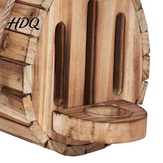 Butterfly Shelter Wooden House And Feeder Outside Hanging Shelter Pollinator Insect Teardrop
