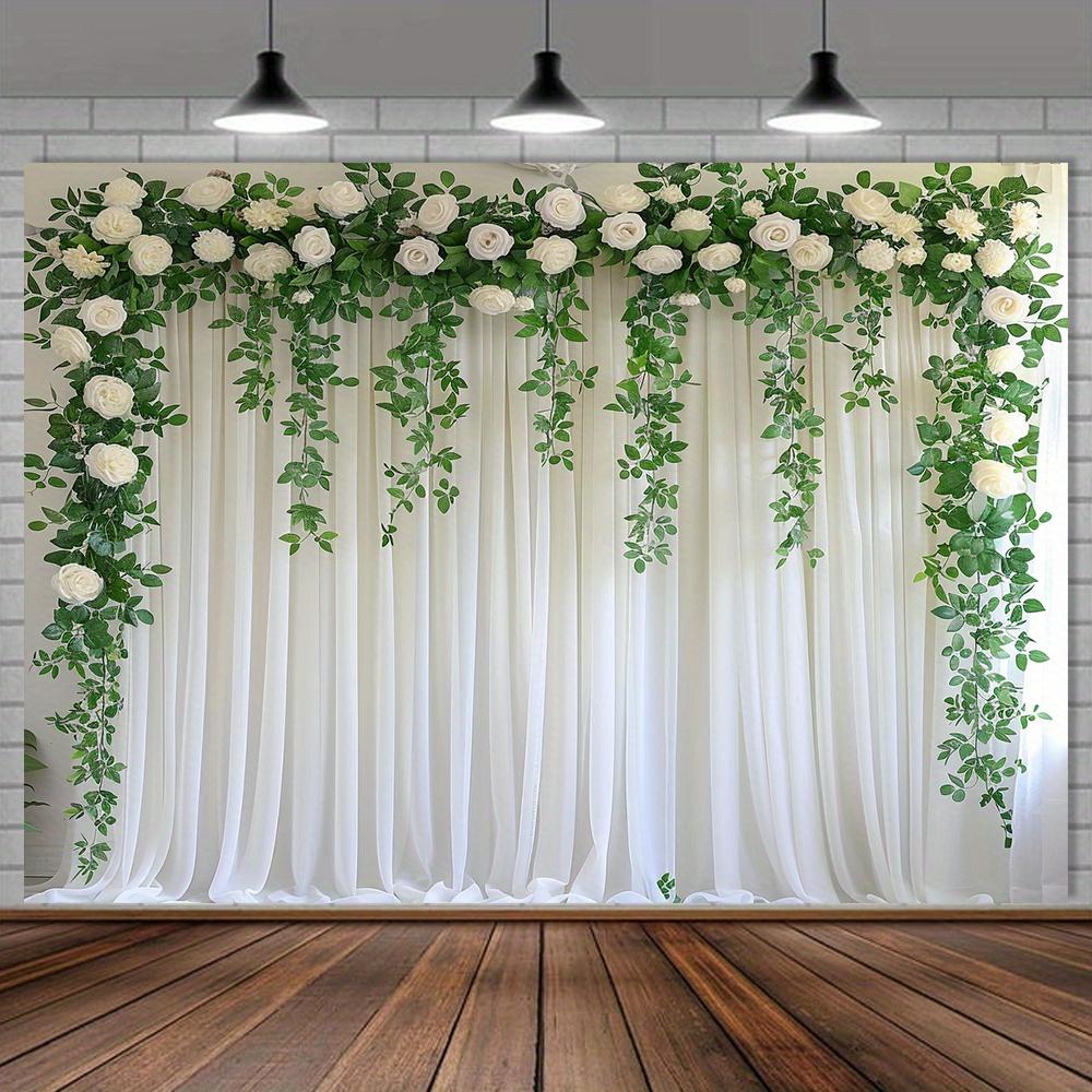 Elegant White Sheer Background Screen with "perfect Visuals" for Weddings, Parties, and Birthdays