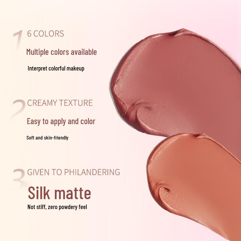 MYHO Creamy Matte Blush: Silky Single Color, Low Saturation, Natural Glow for Students