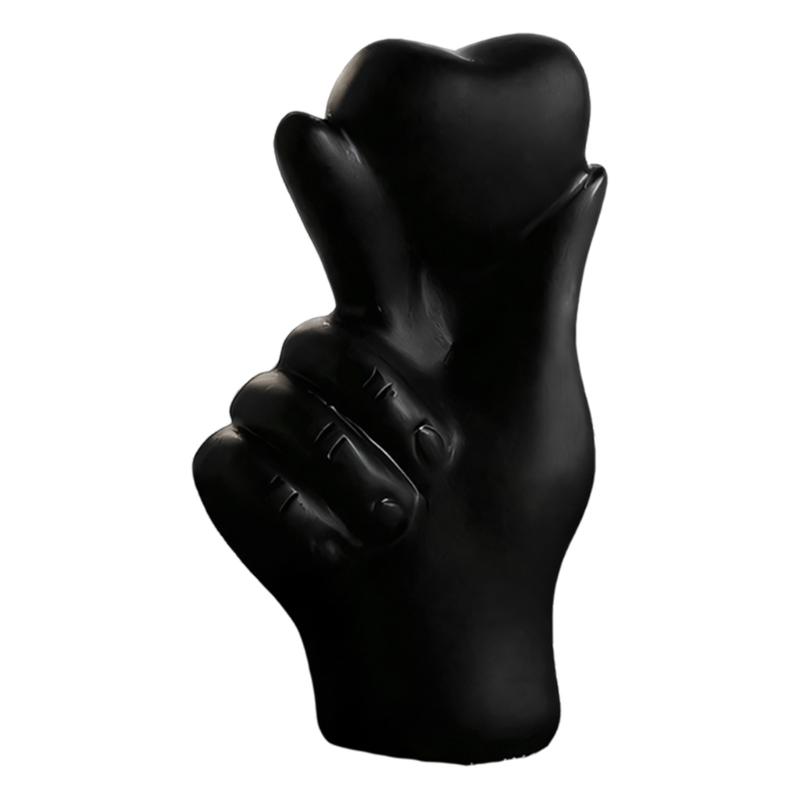 

Hand Forming Heart Statue Resin Figurine Ornament For Holiday Gift and Tabletop Bookshelf Mantels Dining Table Display чорний