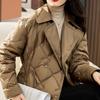 Suit Collar Light Down Cotton-padded Jacket Women's Winter New High-grade Slim Long-sleeved Short Cotton-padded Clothes Top