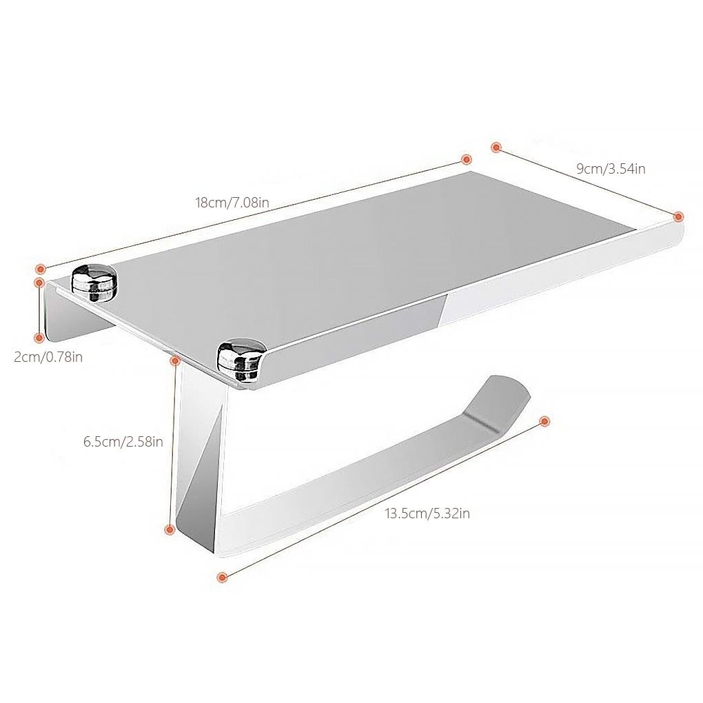 Nerezový držák na toaletní papír Odolný Vodotěsný Držák na telefon do koupelny Nástěnný Držák na krabičku s ubrousky Držák na roli papíru