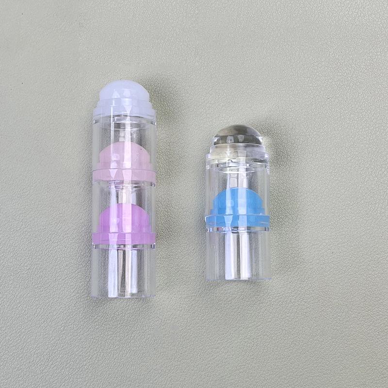 Erasable Mini Small Single Head Silicone Seal Nail Steel Plate Transfer Tool Stamping Jelly With Scraper French Tip Nail Stamper