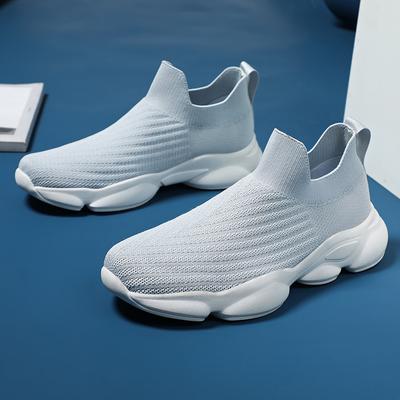 Tênis de Trilha Masculino Respirável Flyknit - Meia de Verão Palmilha Macia Solado Macio Resistente à Abrasão Ultra Leve Calçados Casuais