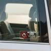 Automatic Door Car Sticker 4 × 2 Inches Vinyl Do Not Touch Driver Will Open Warning Sign Self Adhesive Removable Vehicle Taxi Decals Automatic