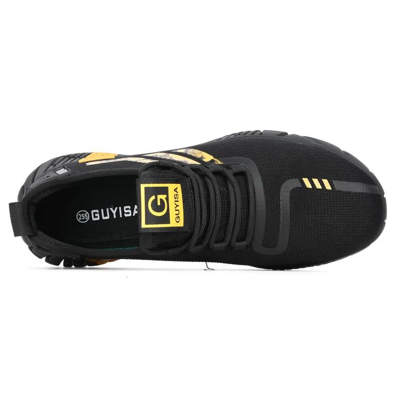 Breathable Men's Work Safety Shoes Boots Steel Toe Cap Casual Men's Boots Work Indestructible Shoes Anti-Smashing Work Sneakers