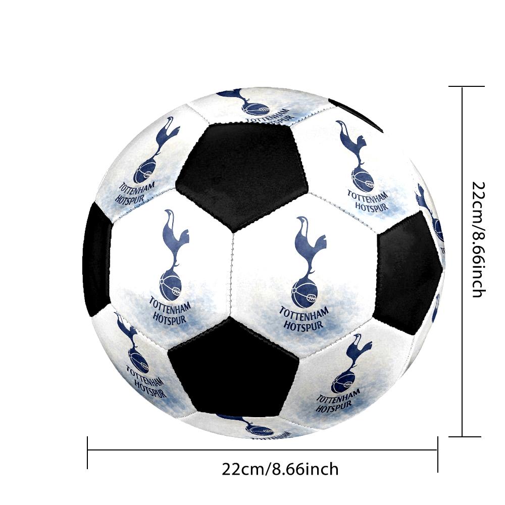 SIZE 5 Tottenham Hotspur Soccer Ball Colorful All Ages Machine Stitched PVC Competition Ready Durable High-Bounce