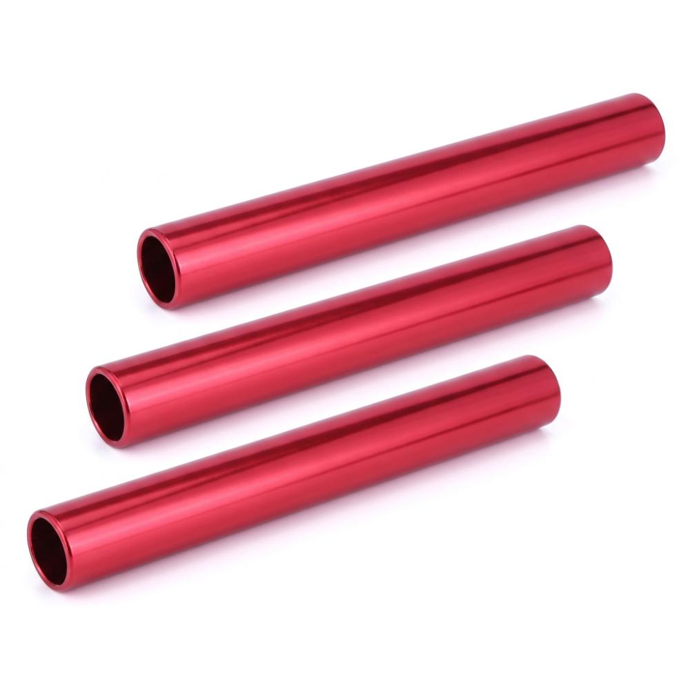 3PCS Smooth Surface Track Baton Aluminum Alloy Relay Stick Reusable Running Baton  Relay Race
