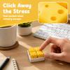 Portable 4 Keys Cheese Keyboard Funny Mechanical Keyboard Keychain Pass Time
