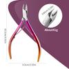 D501 Stainless Steel Cuticle Nipper & Hangnail Remover Set - Gray Manicure Tool