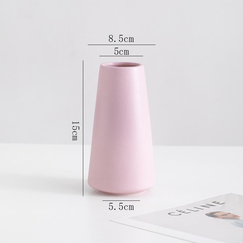 Purple Modern Ceramic Decorative Vase with Dried Flowers Dining Table Foyer Living Room Flower Arrangement and Decoration Vases