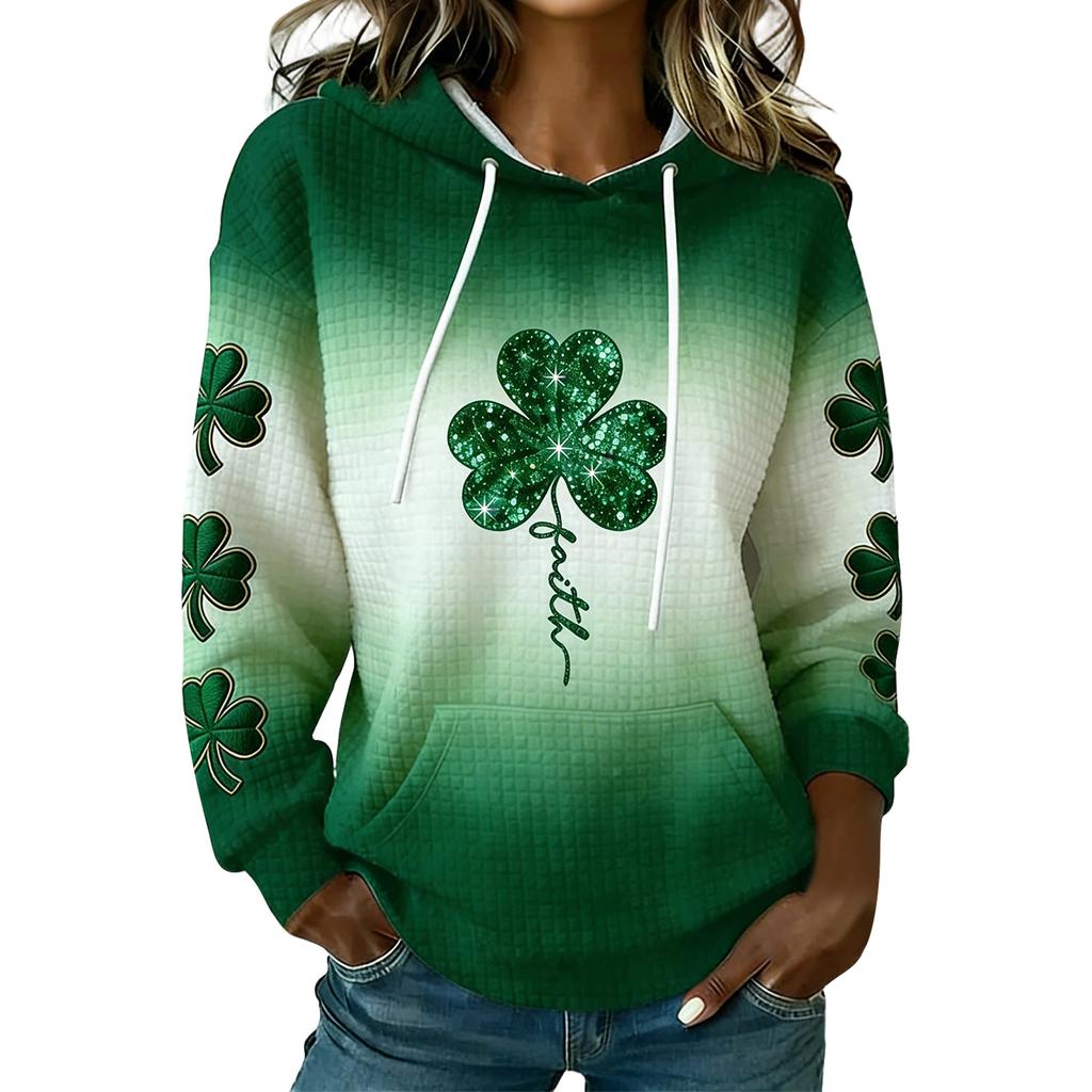 Women'S St. Patrick's Day Sweater Cute Fun Patrick's Day Sweater Spring Long Sleeve Knitted Sweater