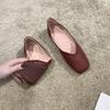 Damen Flats Slipper Quadratische Zehenpartie Mokassins Damenschuhe Stilvoll Beliebt Bequem und Elegant Günstiger Ausverkauf