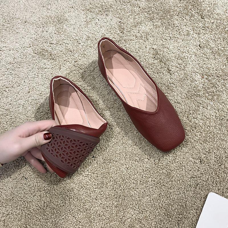 Damen Flats Slipper Quadratische Zehenpartie Mokassins Damenschuhe Stilvoll Beliebt Bequem und Elegant Günstiger Ausverkauf