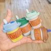 Lovely Hanger Coffee Cup Leather Pendant DIY Candy Color Pu Keychain Korean Cartoon Bag Charm Bag Ornament