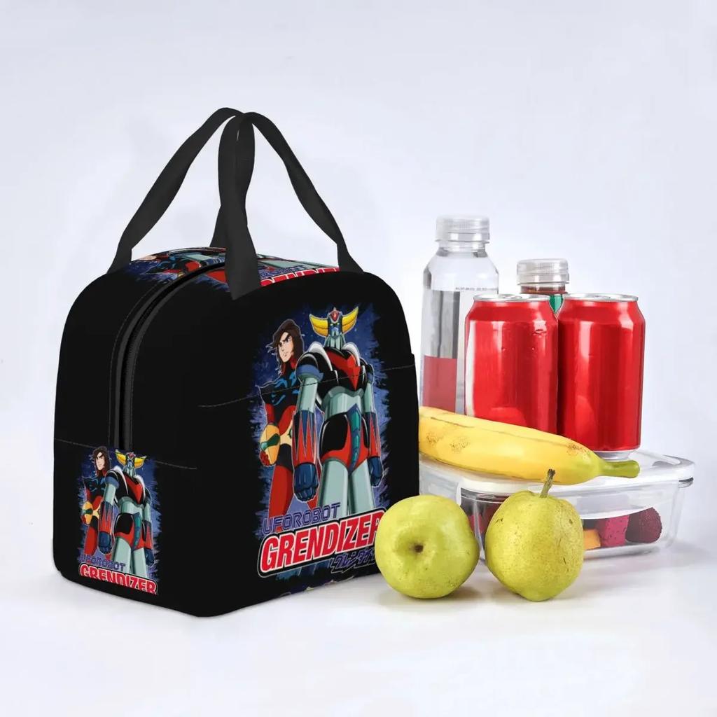 Goldorak Grendizer Actarus Isolierte Lunchtasche für Picknick UFO Roboter Goldrake Auslaufsicher Thermokühltasche Bento Box Frauen Kinder