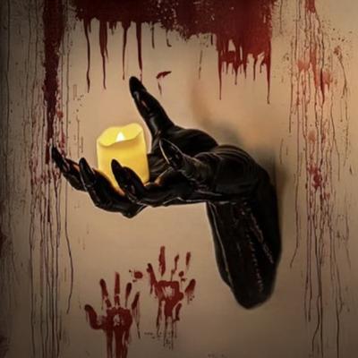 Wall Gothic Hand Sculpture Devil Hand Candle Holder Terror Hand Halloween Wall Decor for Living Room Entryway Horror Themed Party