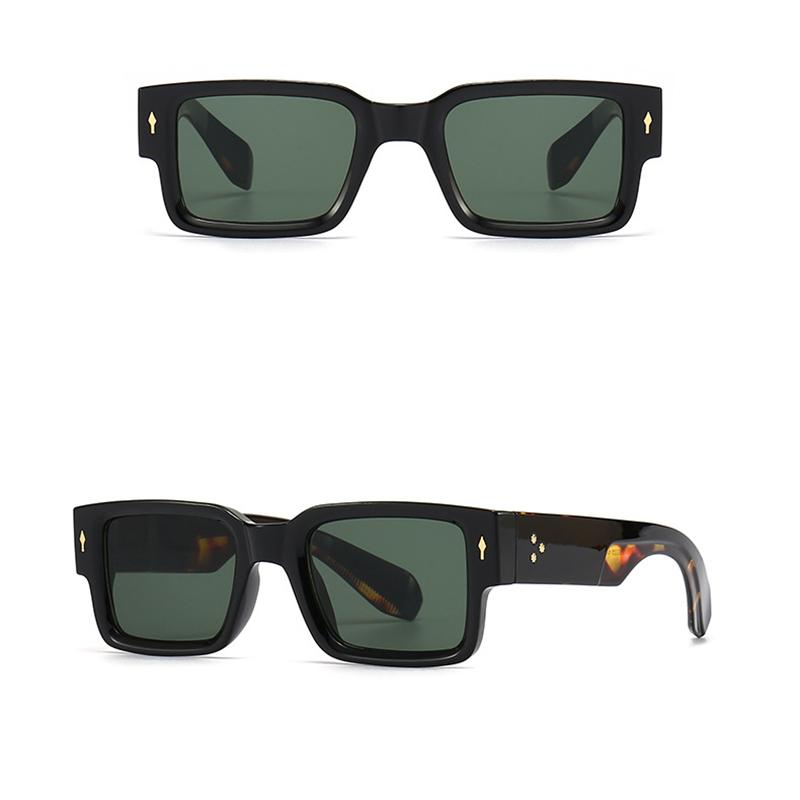 Luxury Brand Designer Square Sunglasses Women For Men 2023 New Trend Classic Sun Glasses Vintage Fashion Rivet Punk Shades UV400