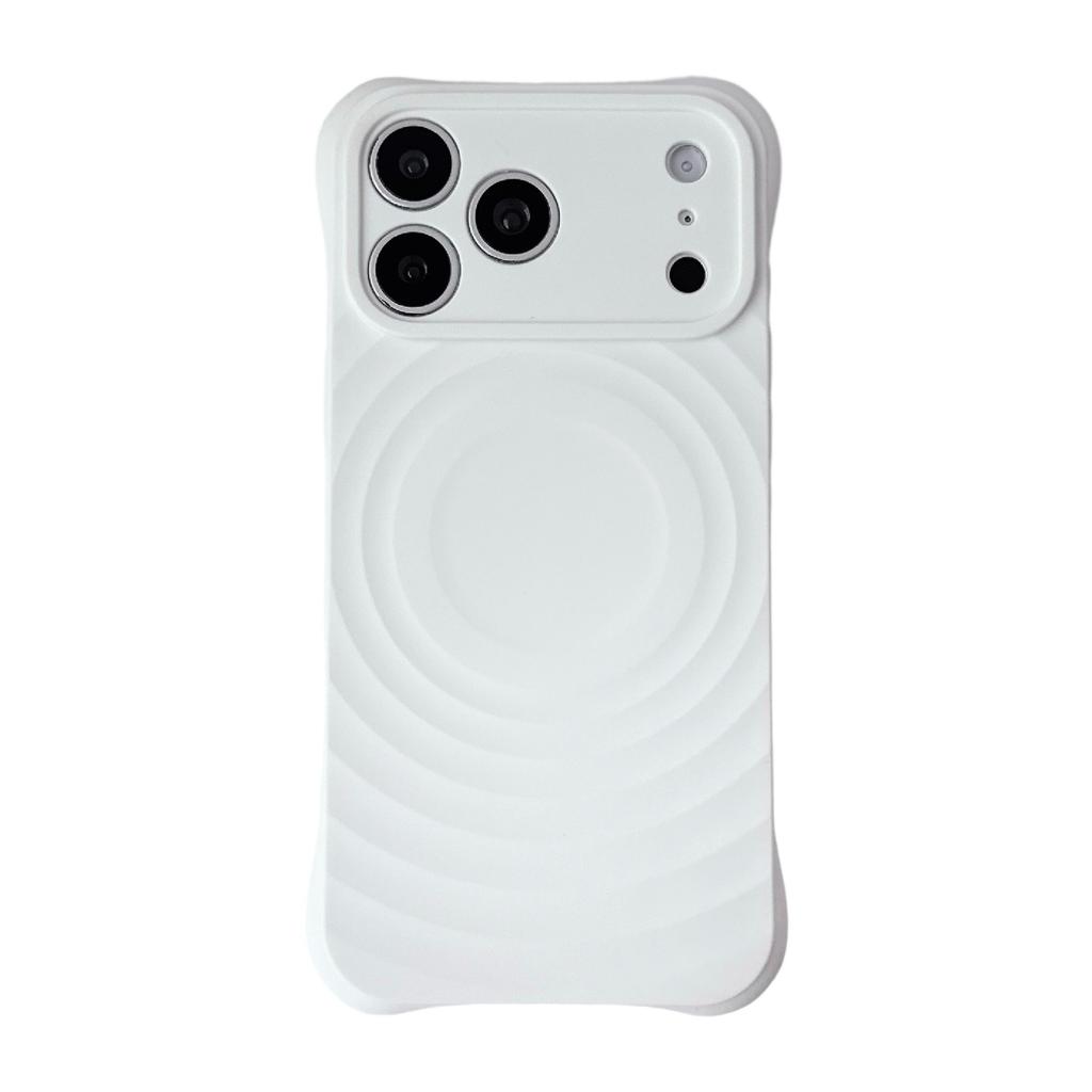 Liquid silicone ripple pattern magnetic mobile phone case Apple 17PROMAX protective case for iPhone16/15/14